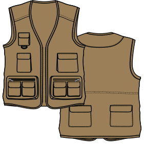 Fashion sewing patterns for MEN Waistcoats Vest 7944